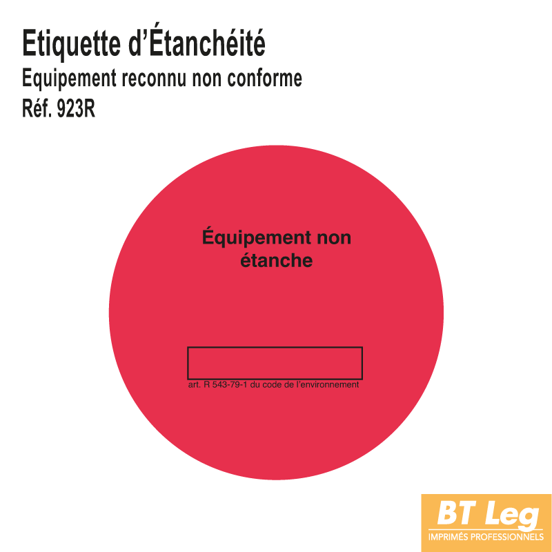 Etiquettes Etanchéité Rouges