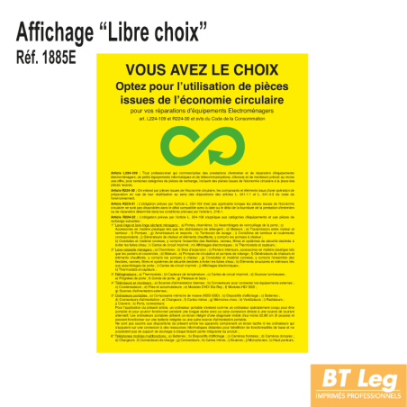 Affichage - Pièces Issues de l'Économie Circulaire - Électroménager