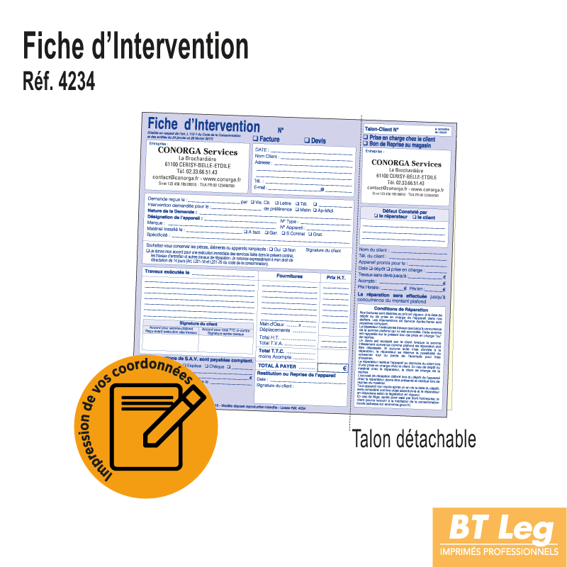 Fiche d'Intervention Légale