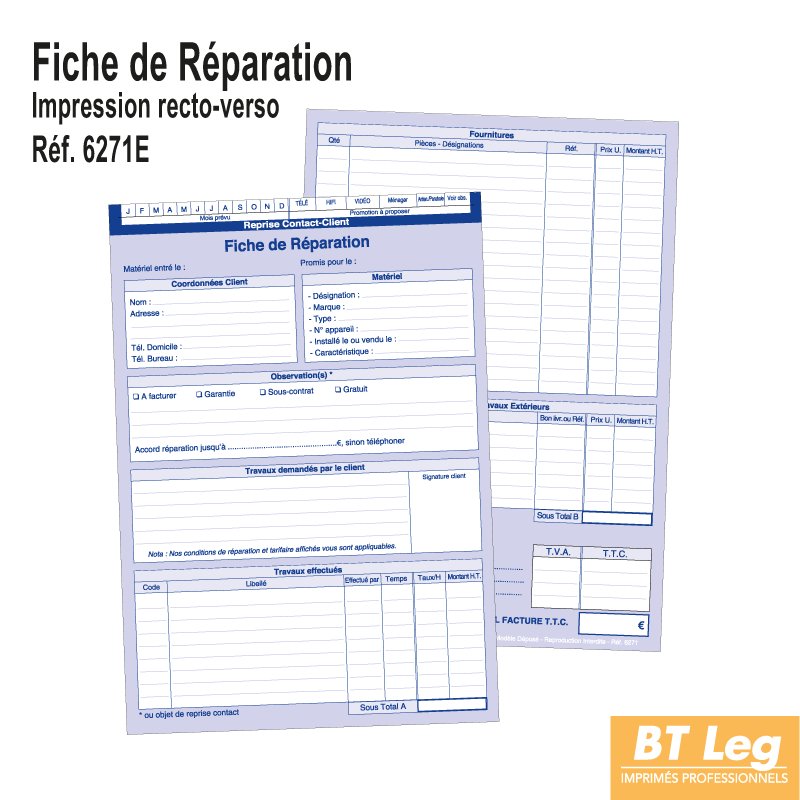 Fiche de Réparation