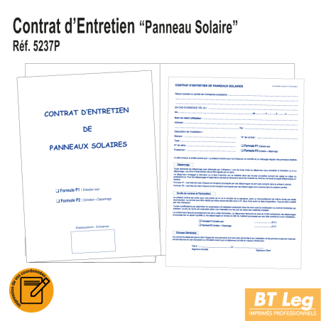 Contrat d'Entretien Panneaux Solaires