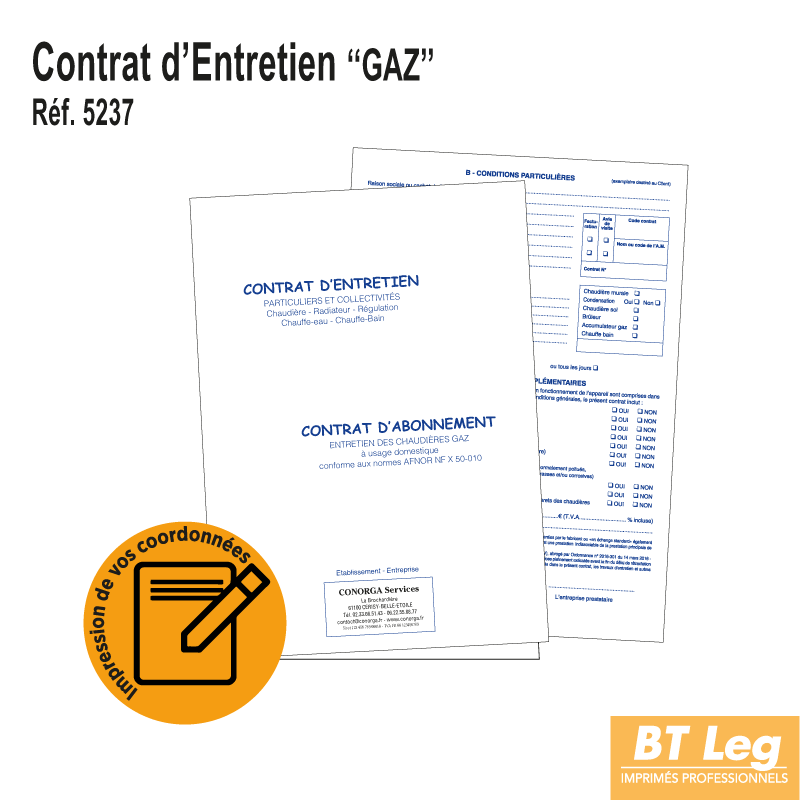 Contrat d'Entretien Gaz