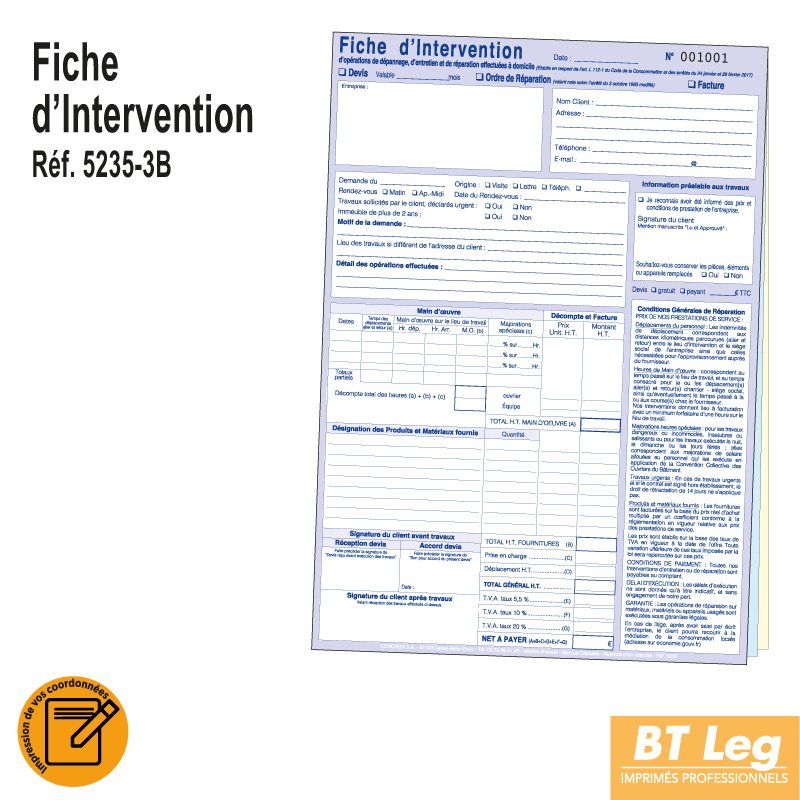 Fiche d'Intervention Légale