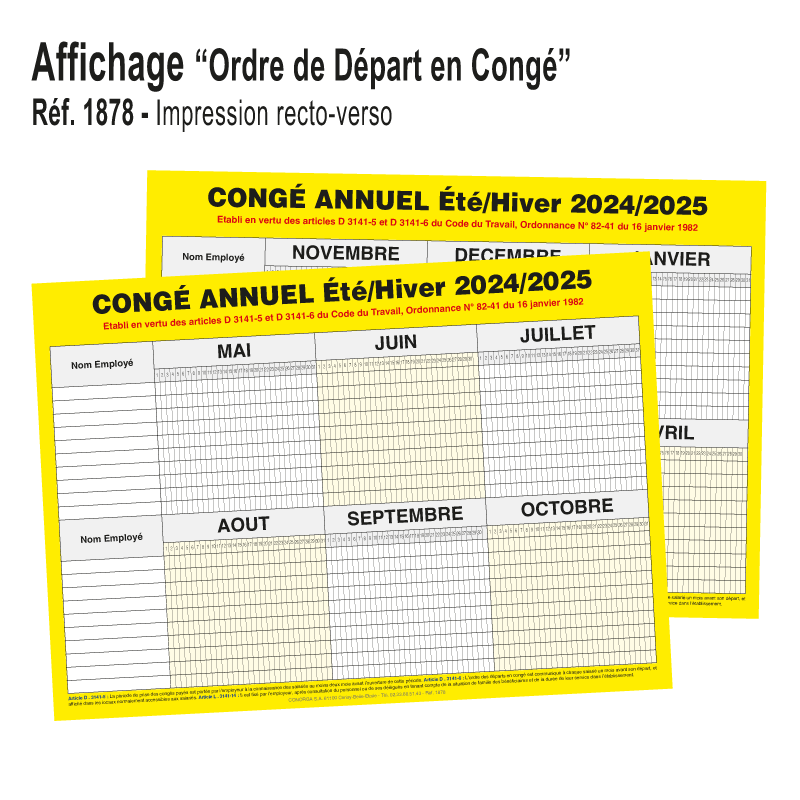 Affichage Ordre de Départ en Congé